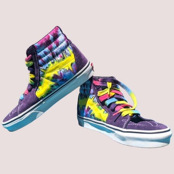 Vans Shoes - 🤙 EUC Vans Tie Dye Sk8- Hi Unisex Mysterioso & True White W- 8.5